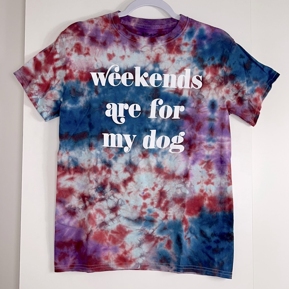AWAKE tie dye cap sleeve T-shirt